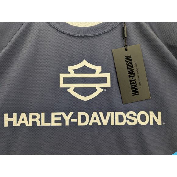 NWT Harley-Davidson Men's H-D TECH Racing Jersey in Beacon Blue sz 3XL - Picture 5 of 8